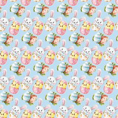 Watercolor Easter Seamless Digital Paper - CraftNest - Digital Crafting and Art