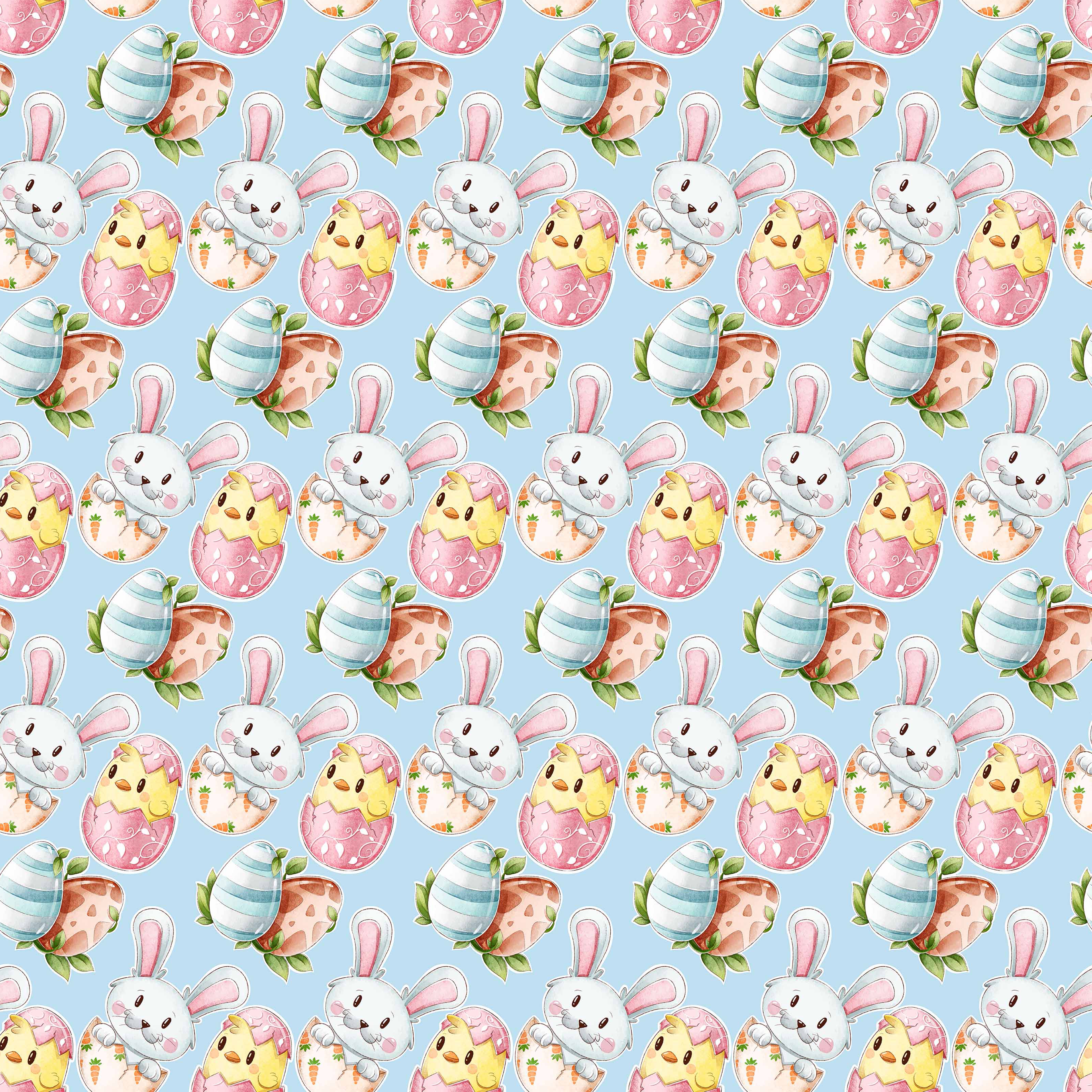 Watercolor Easter Seamless Digital Paper - CraftNest - Digital Crafting and Art