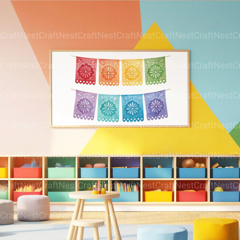 Papel Picado Banners Clipart Bundle - CraftNest - Digital Crafting and Art