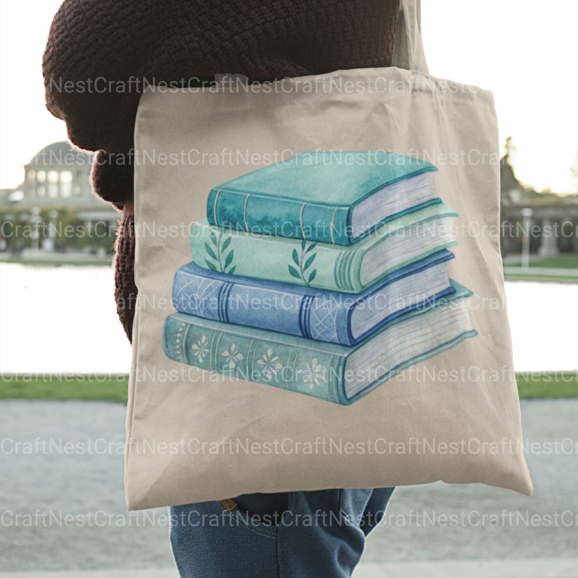 Books & Bookshelves Clipart Bundle - CraftNest - Digital Crafting and Art