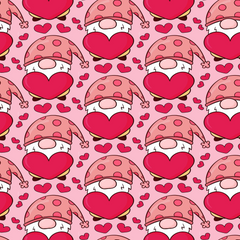 Valentines Day Gnome Seamless Digital Paper - CraftNest - Digital Crafting and Art