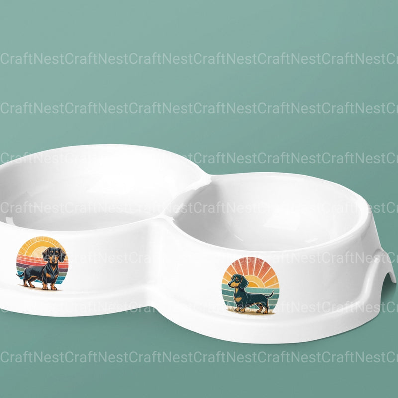 Dachshund Retro Sunset Clipart Bundle - CraftNest - Digital Crafting and Art