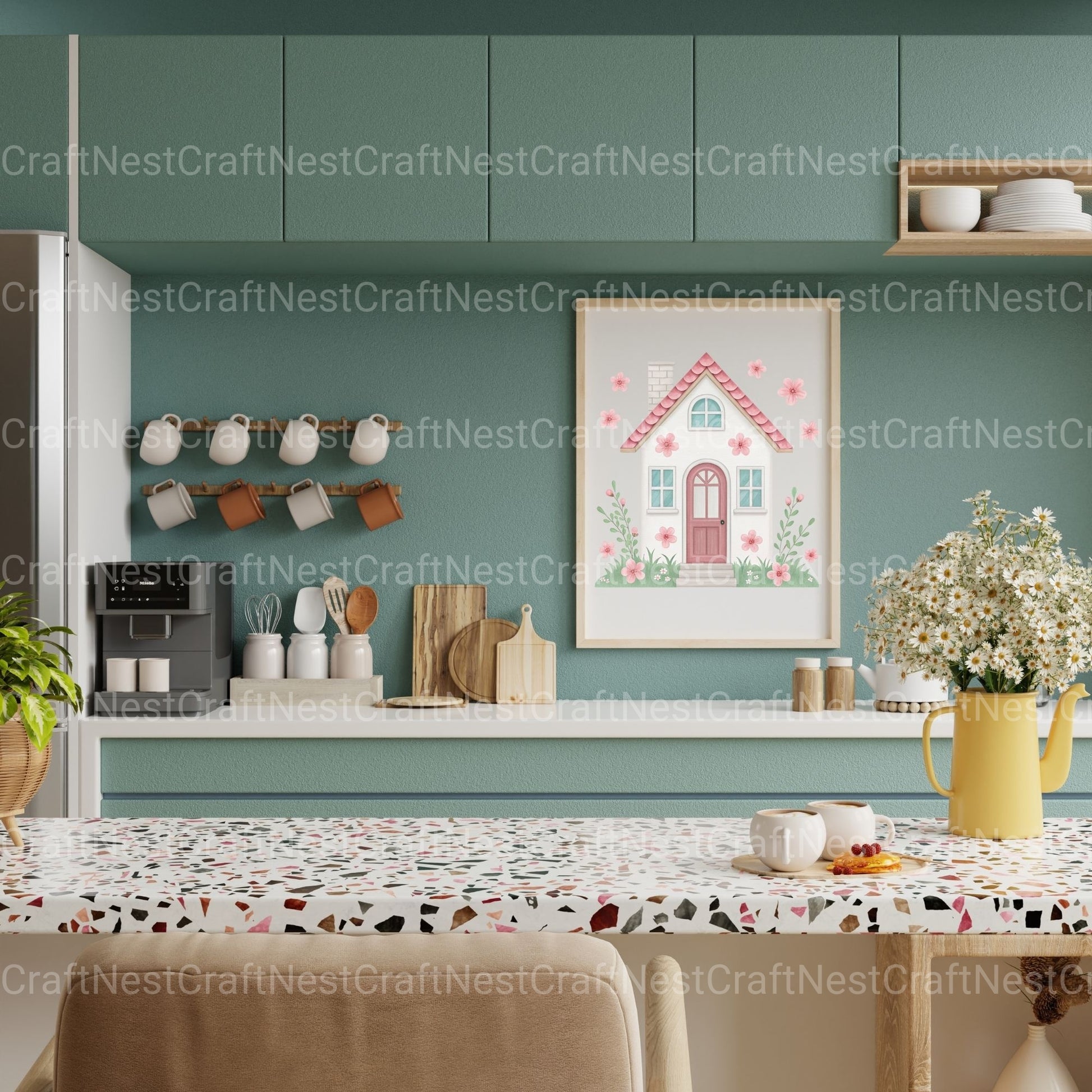 Floral Houses Clipart Bundle - CraftNest - Digital Crafting and Art