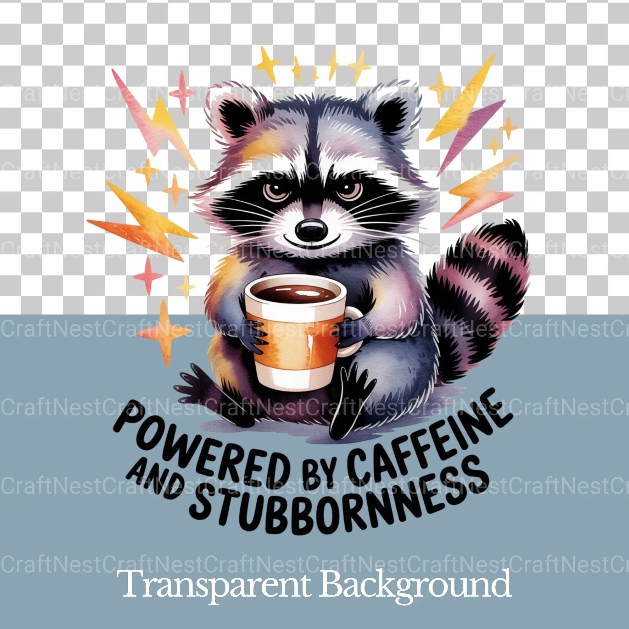 Raccoon Stubborn Shirt Clipart Bundle - CraftNest - Digital Crafting and Art