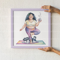 Plus Size Ladies With Dog & Yoga Clipart Bundle - CraftNest - Digital Crafting and Art