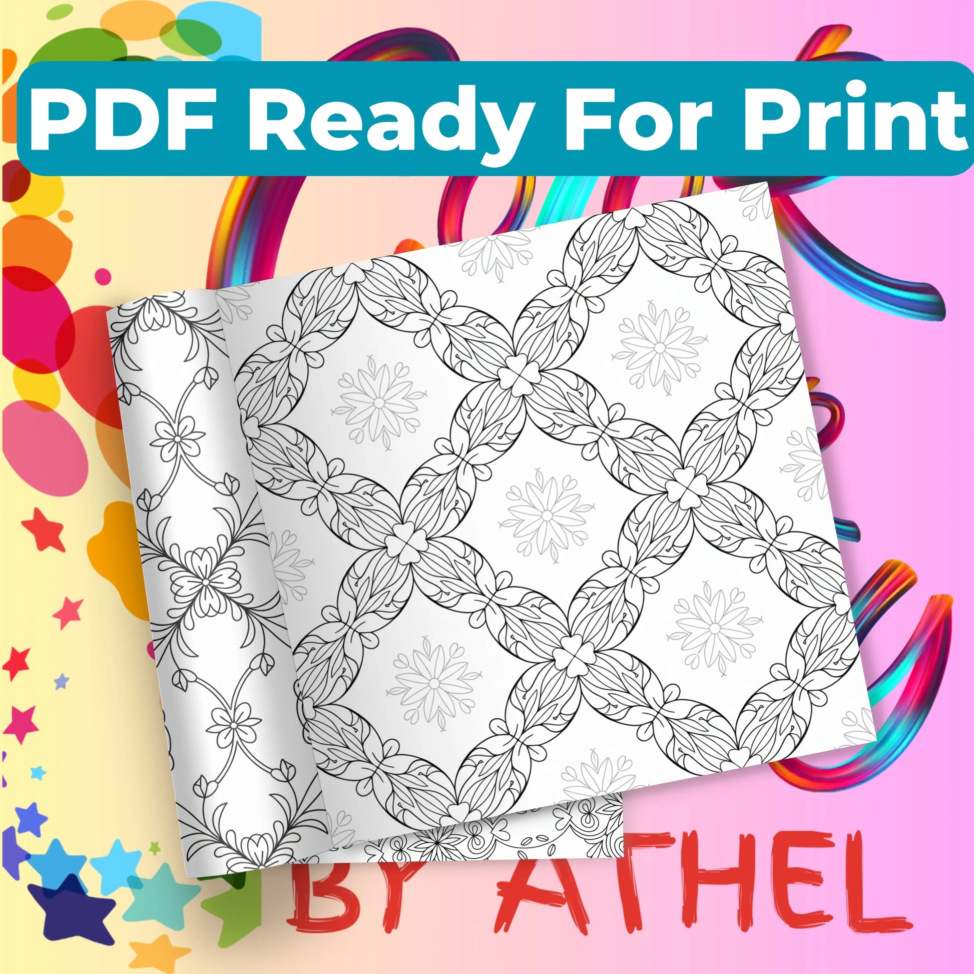 Nature Pattern Coloring Books Bundle - CraftNest - Digital Crafting and Art