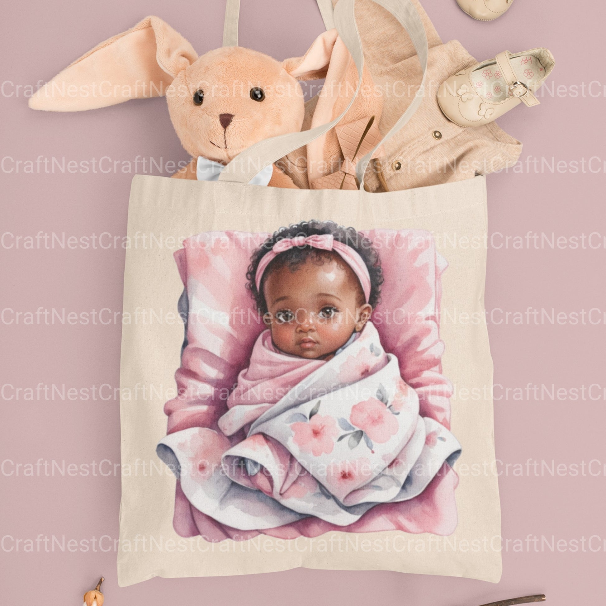 Baby Girls Clipart Bundle - CraftNest - Digital Crafting and Art