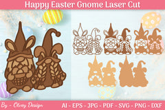 Easter Gnome Laser Cut SVG Bundle 9 - CraftNest - Digital Crafting and Art