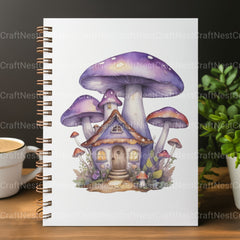 Mushroom Houses Clipart Bundle - CraftNest - Digital Crafting and Art