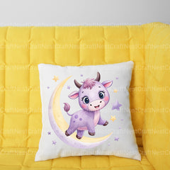 Purple Cows Clipart Bundle - CraftNest - Digital Crafting and Art