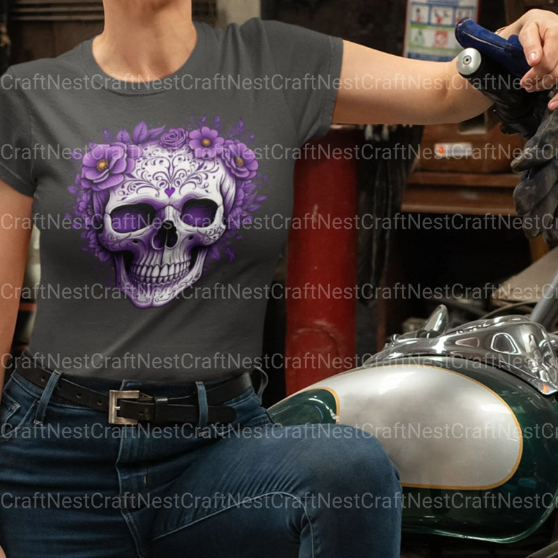 Skulls In Purple Clipart Bundle - CraftNest - Digital Crafting and Art