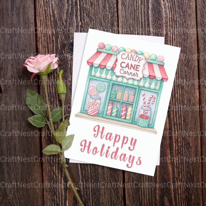 Village Shops Winter Clipart Bundle - CraftNest - Digital Crafting and Art