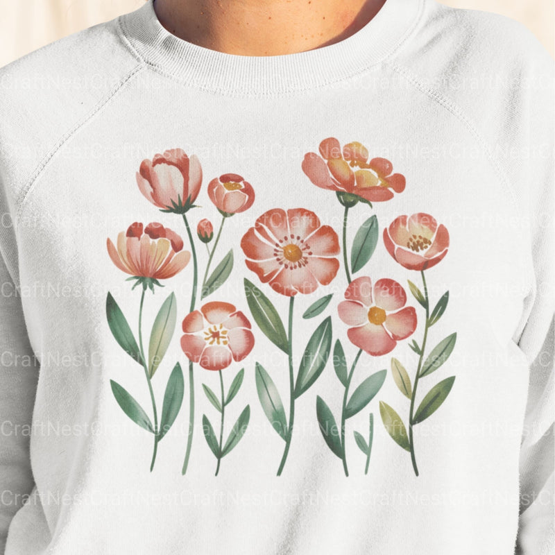 Boho Flowers Clipart Bundle - CraftNest - Digital Crafting and Art