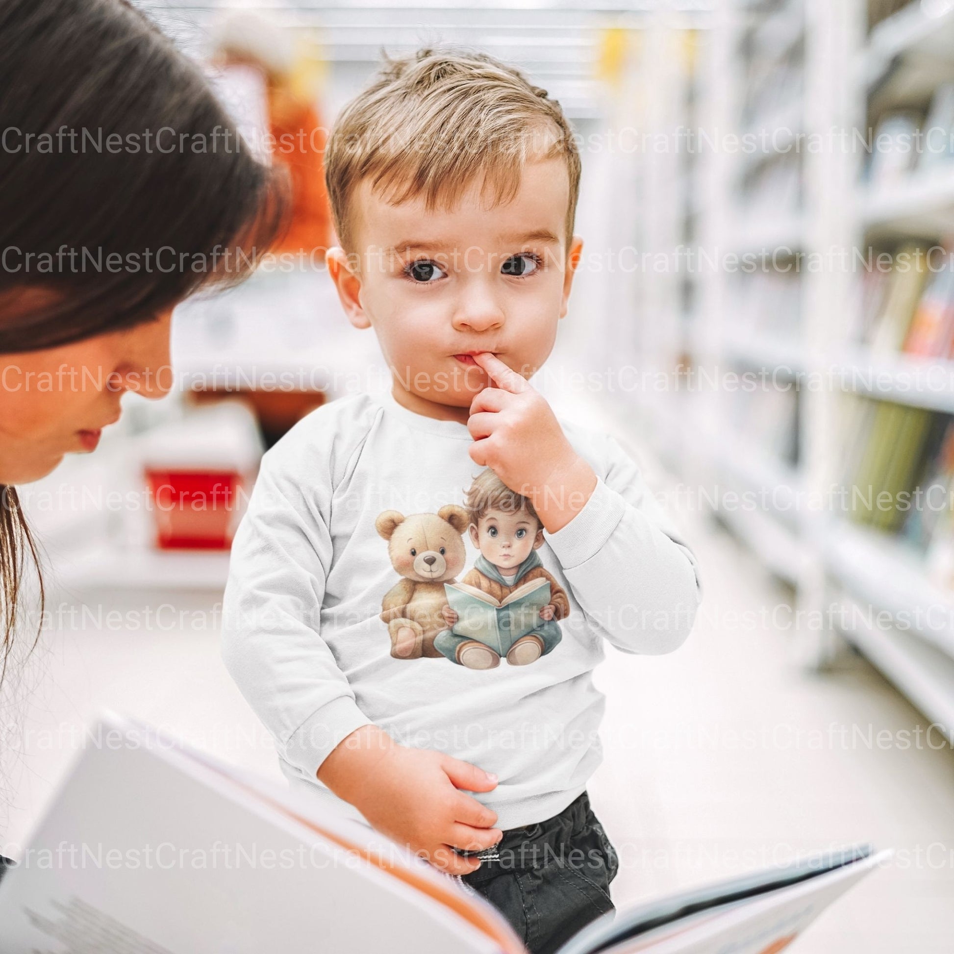 Children Reading Clipart Bundle 1 - CraftNest - Digital Crafting and Art