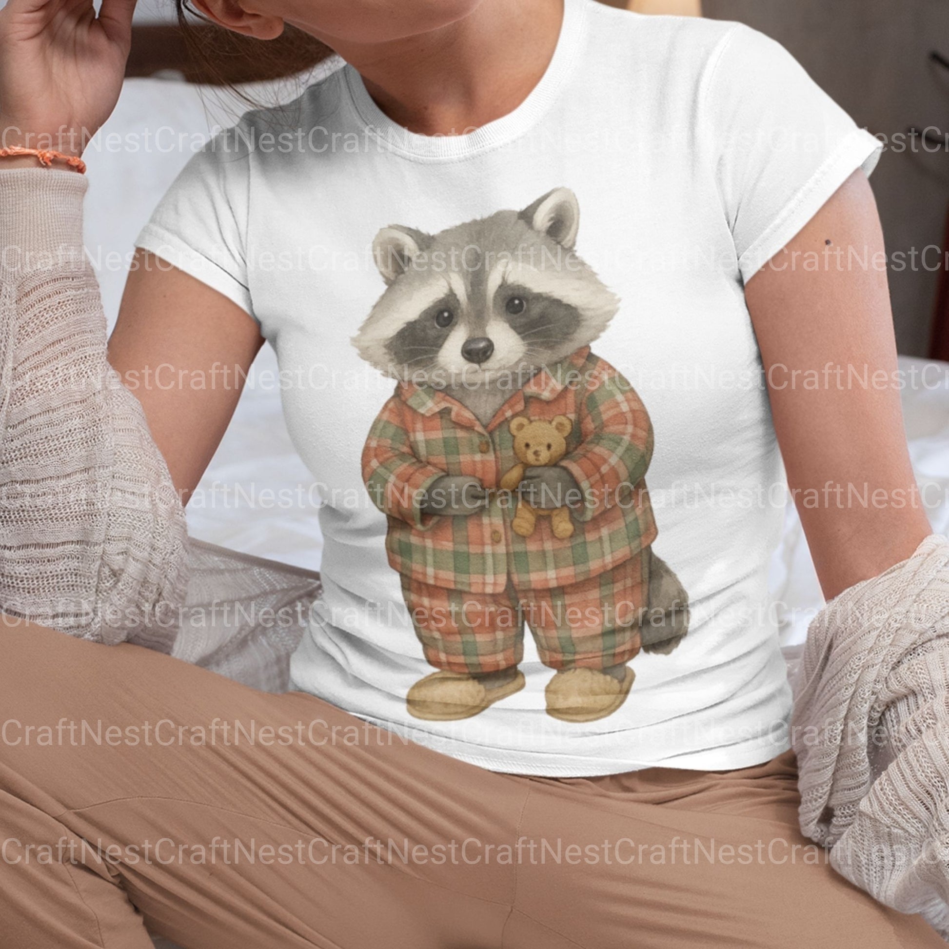 Woodland Animal Pjs 1 Clipart Bundle - CraftNest - Digital Crafting and Art