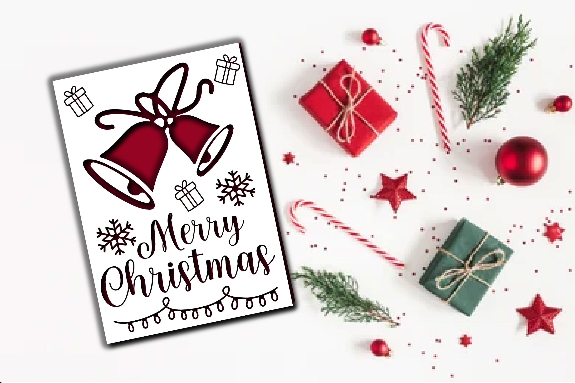 Merry Christmas Card SVG Bundle 2 - CraftNest - Digital Crafting and Art