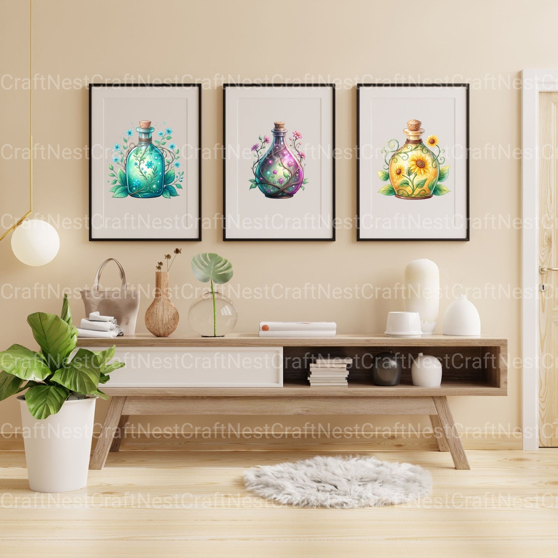 Magic Potion Bottles Clipart Bundle - CraftNest - Digital Crafting and Art