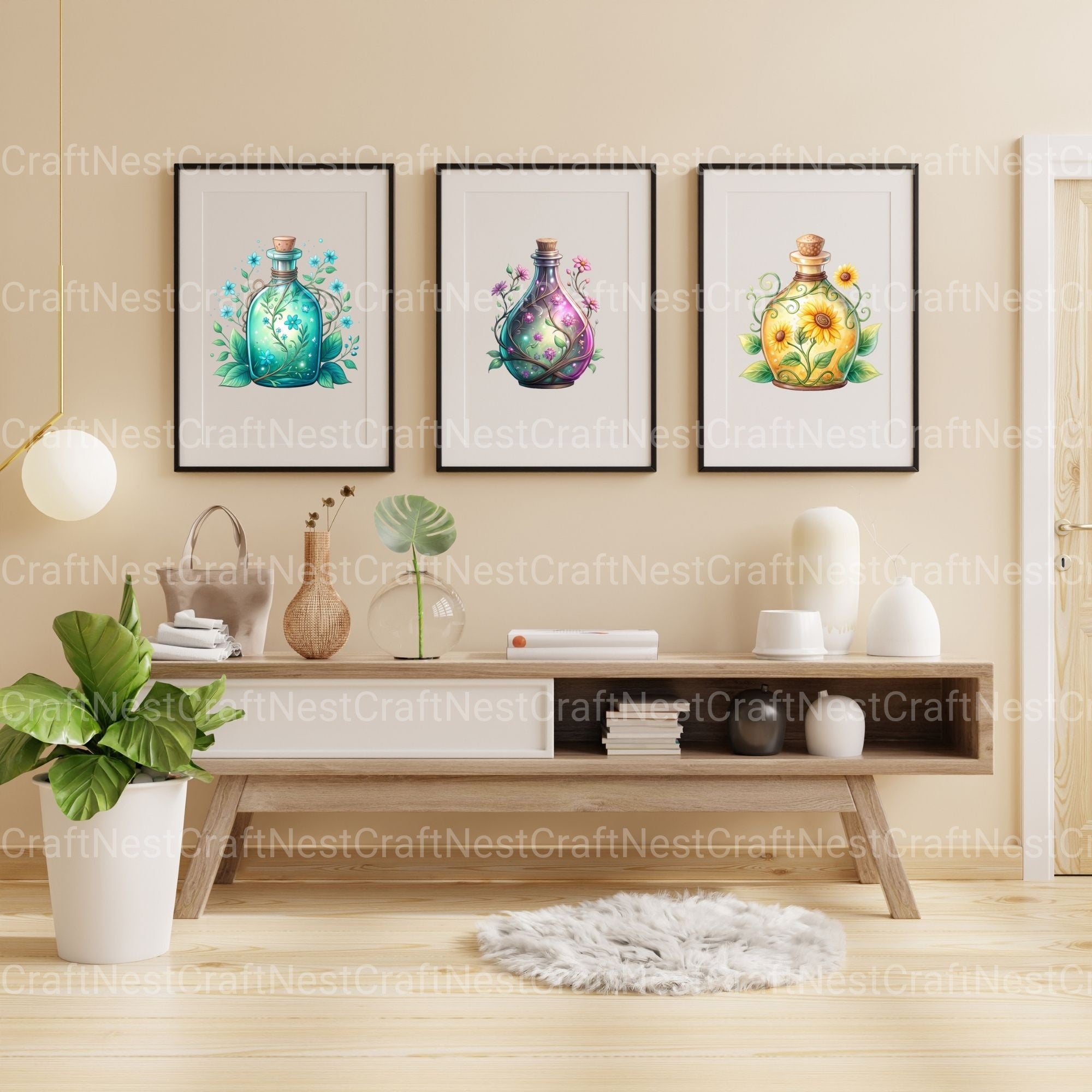 Magic Potion Bottles Clipart Bundle - CraftNest - Digital Crafting and Art