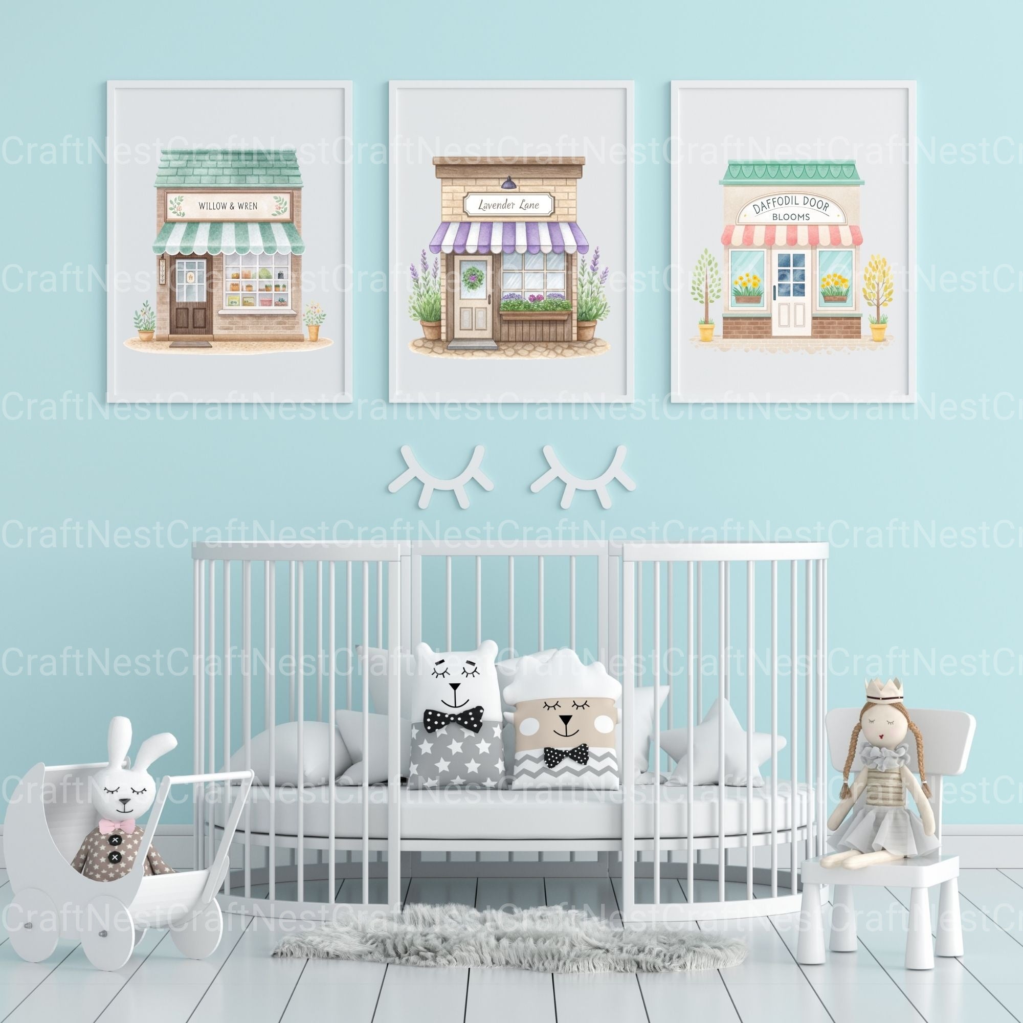 Village Shops Spring Clipart Bundle - CraftNest - Digital Crafting and Art