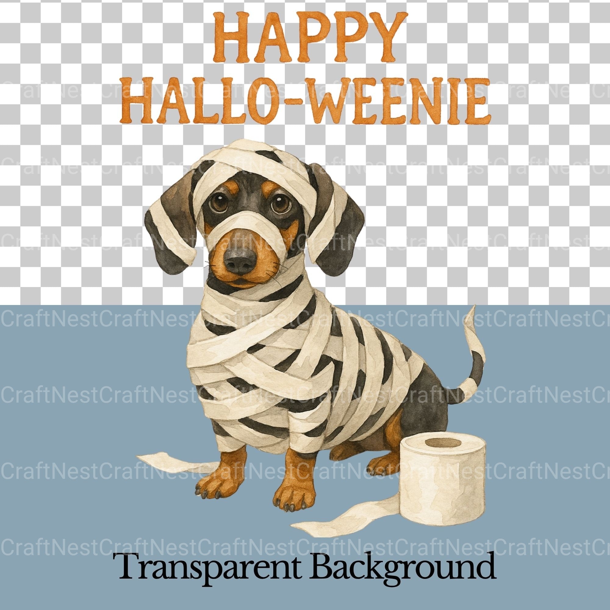 Dachshund Mummy Halloween Clipart Bundle - CraftNest - Digital Crafting and Art