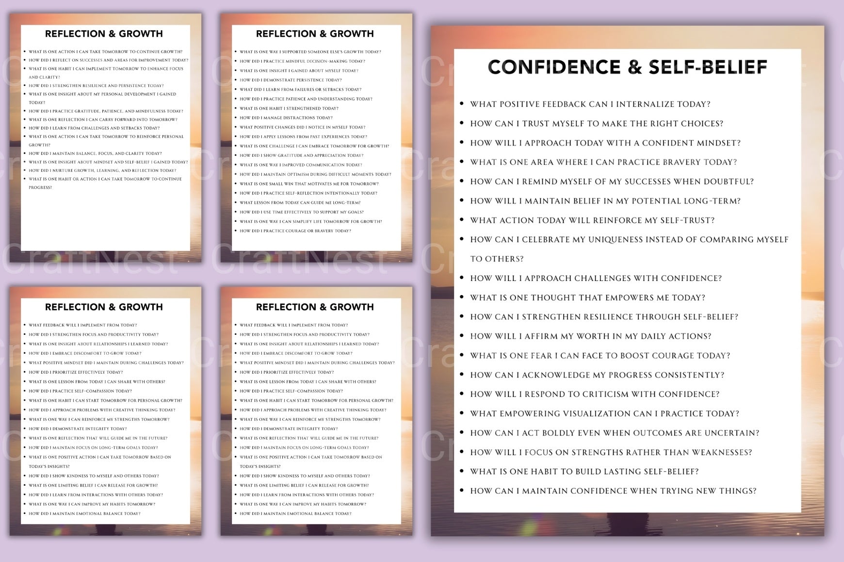 Success Mindset Prompt Book for Personal Growth - CraftNest - Digital Crafting and Art