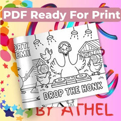 Feathered Mayhem: Goose Coloring Book Bundle - CraftNest - Digital Crafting and Art