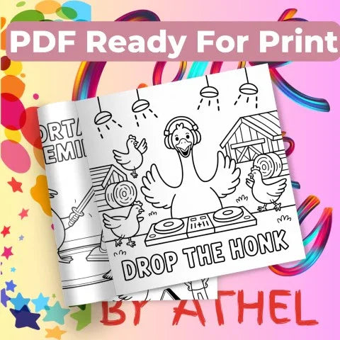 Feathered Mayhem: Goose Coloring Book Bundle - CraftNest - Digital Crafting and Art