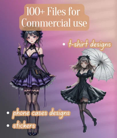 Gothic Lolita SVG Bundle - CraftNest - Digital Crafting and Art