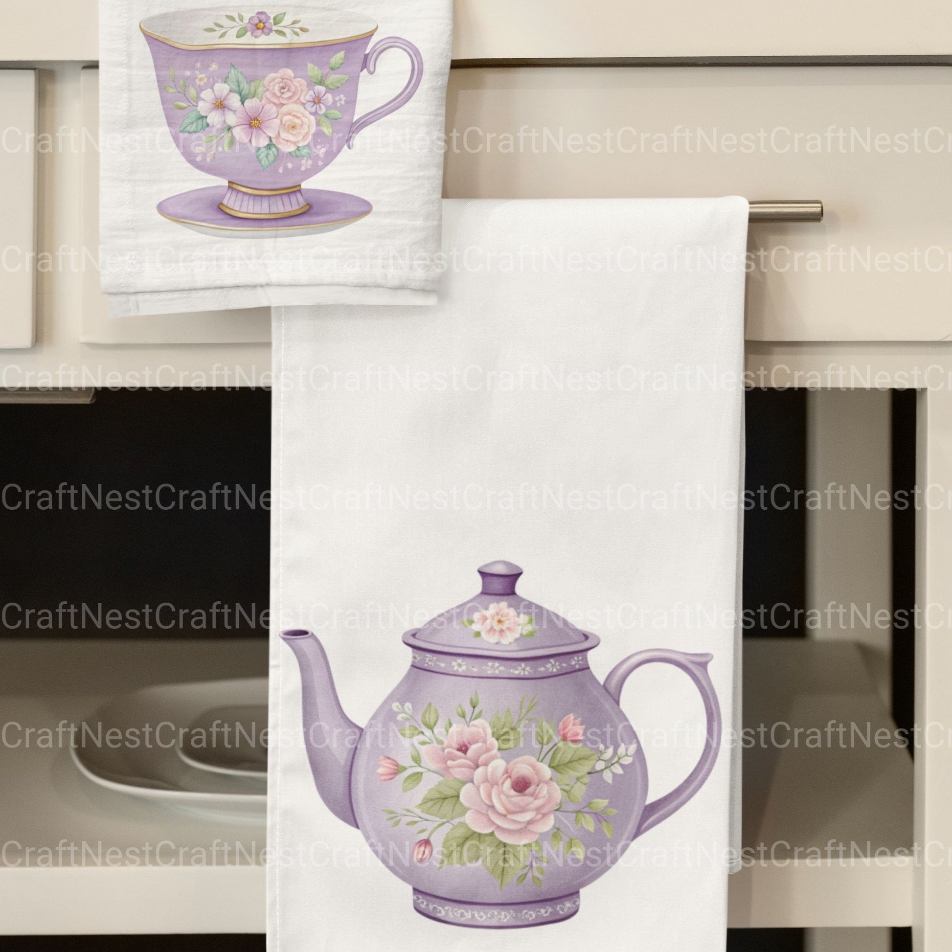 Tea Purple Clipart Bundle - CraftNest - Digital Crafting and Art