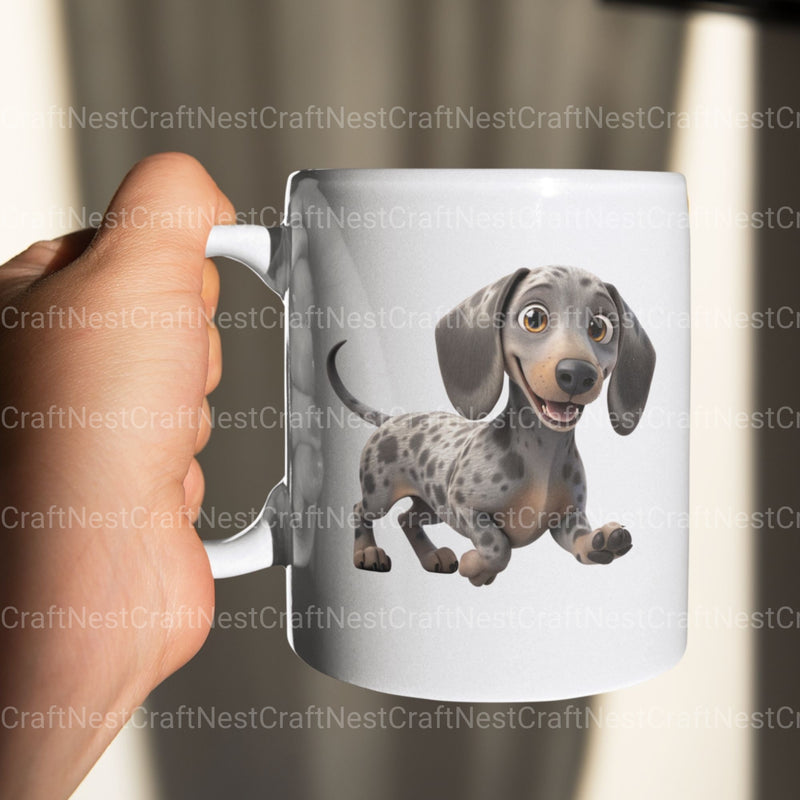 Dachshunds Cartoon Clipart Bundle - CraftNest - Digital Crafting and Art