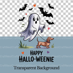 Dachshund Ghost Halloween Clipart Bundle - CraftNest - Digital Crafting and Art