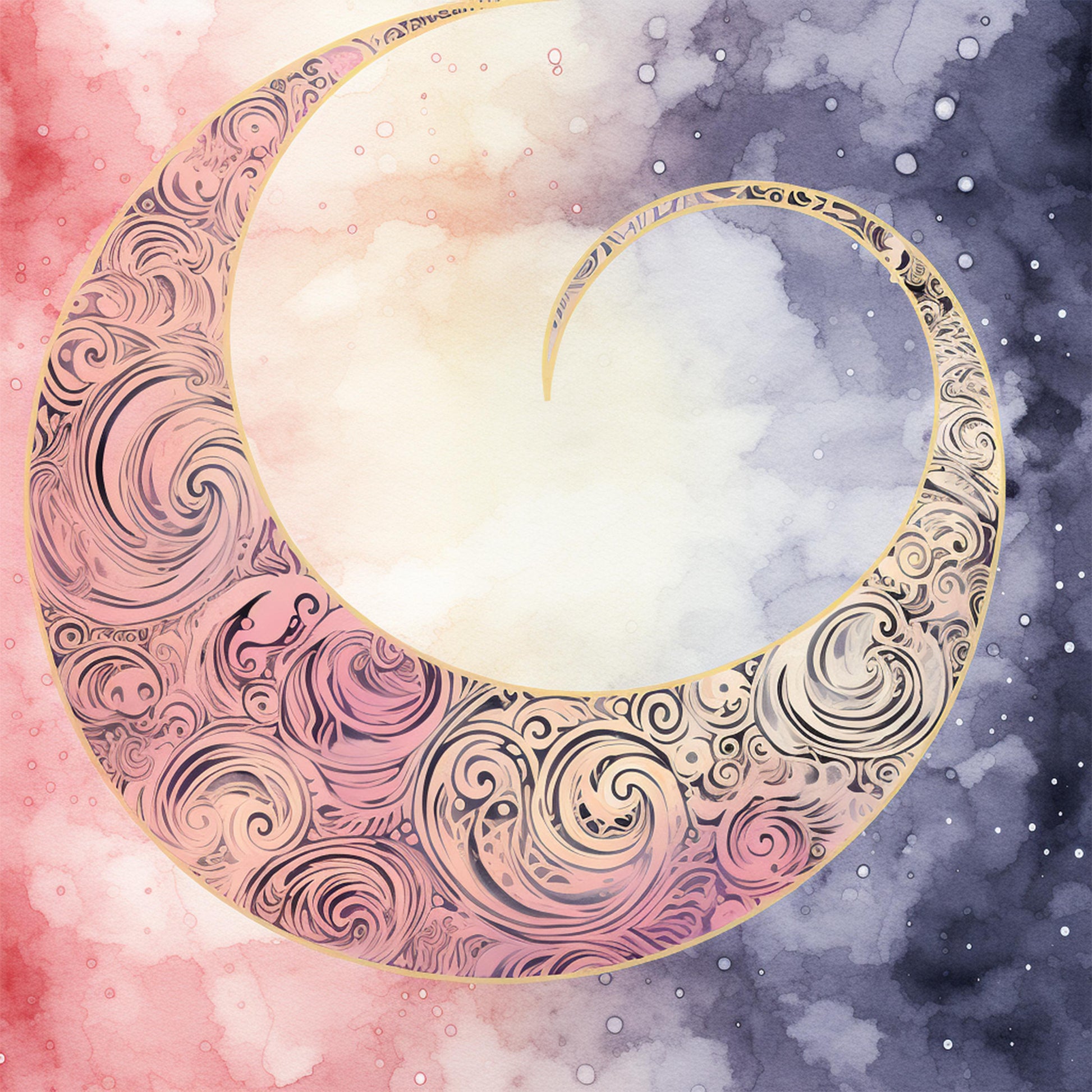Moon Boho Seamless Digital Paper - CraftNest - Digital Crafting and Art