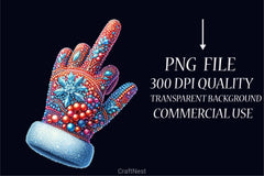 Faux Rhinestones Christmas Clipart Bundle - CraftNest - Digital Crafting and Art