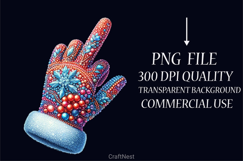 Faux Rhinestones Christmas Clipart Bundle - CraftNest - Digital Crafting and Art