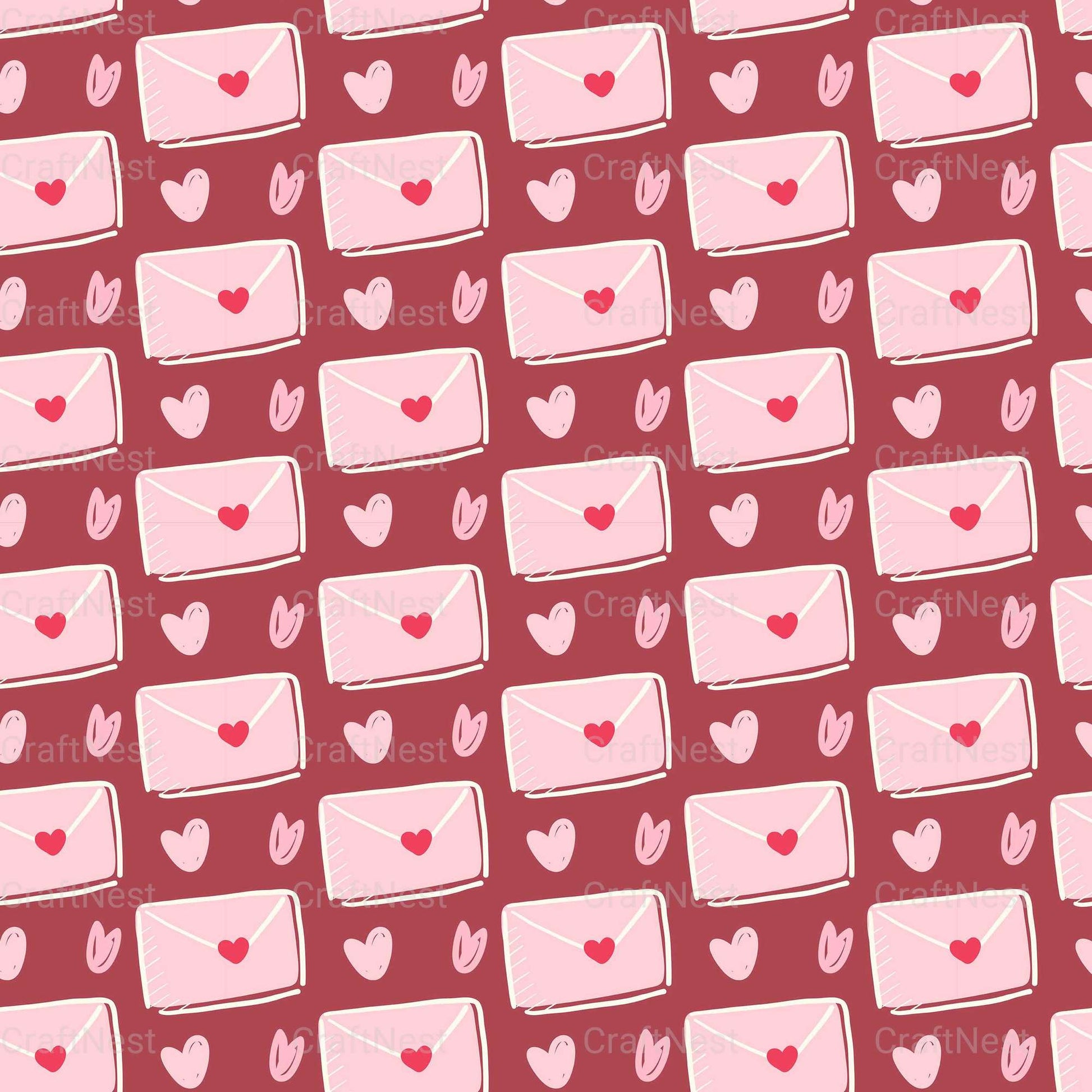 Valentines Day Seamless Digital Paper 1 - CraftNest - Digital Crafting and Art