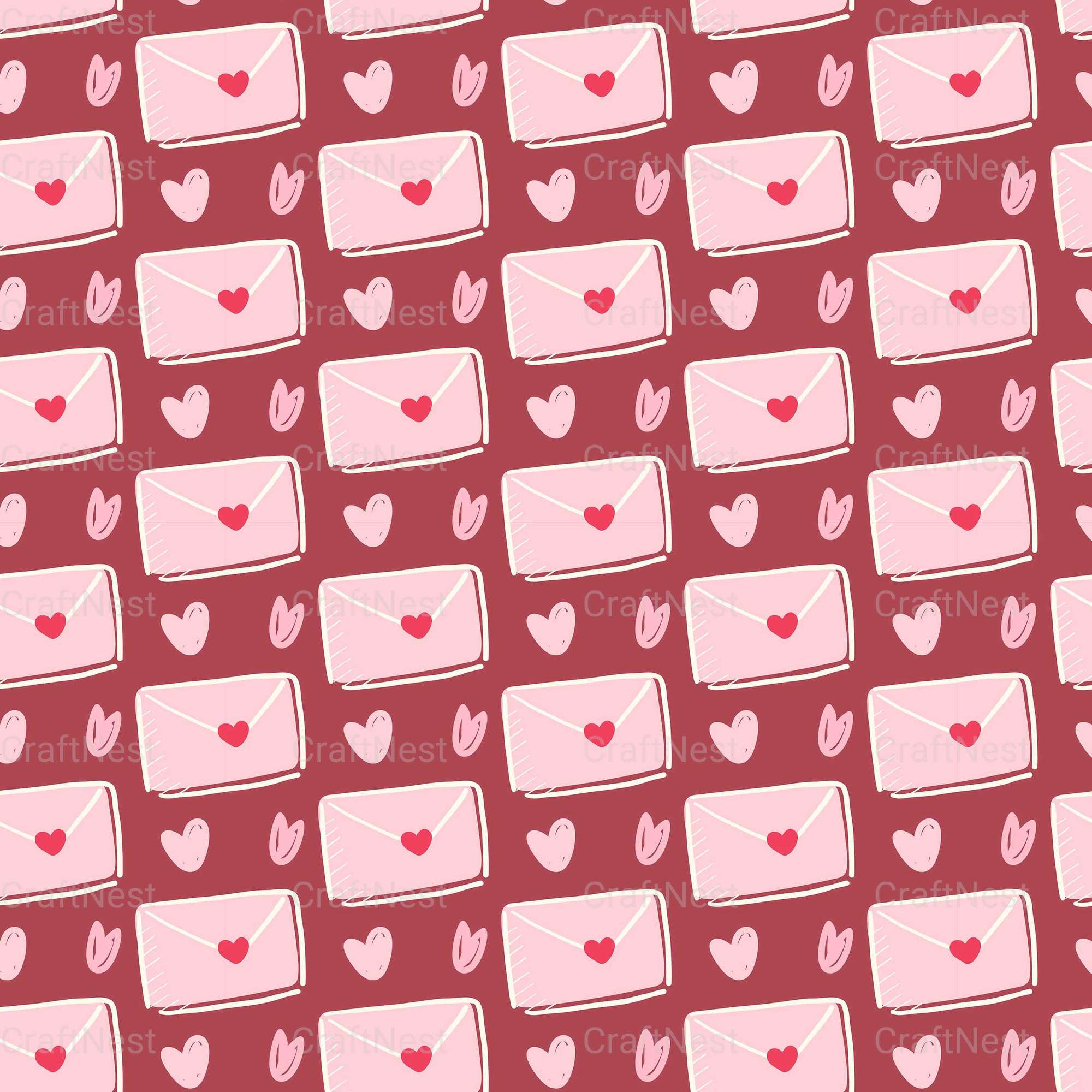 Valentines Day Seamless Digital Paper 1 - CraftNest - Digital Crafting and Art