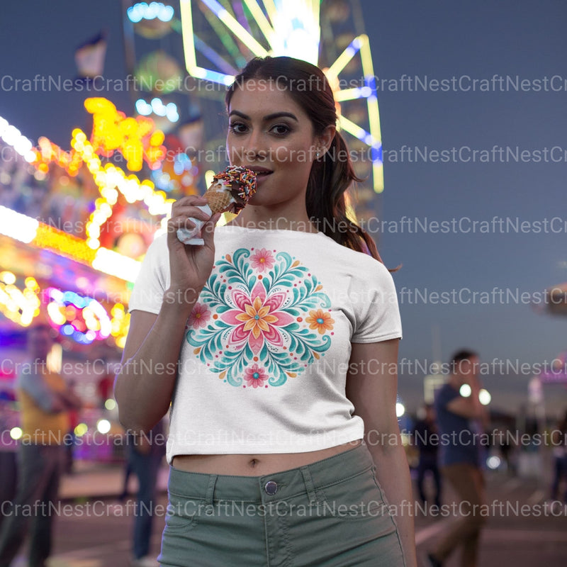 Fiesta Flowers Circle Clipart Bundle - CraftNest - Digital Crafting and Art