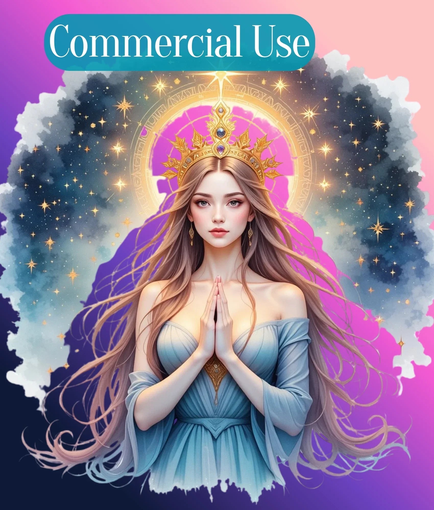 Moon Goddess Clipart Bundle - CraftNest - Digital Crafting and Art