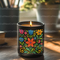 Mexican Flowers Square Clipart Bundle - CraftNest - Digital Crafting and Art