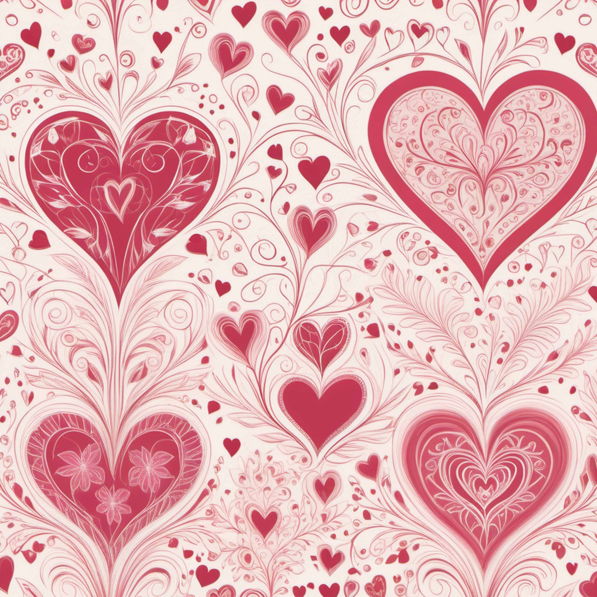 Valentine Heart Pink Seamless Digital Paper - CraftNest - Digital Crafting and Art