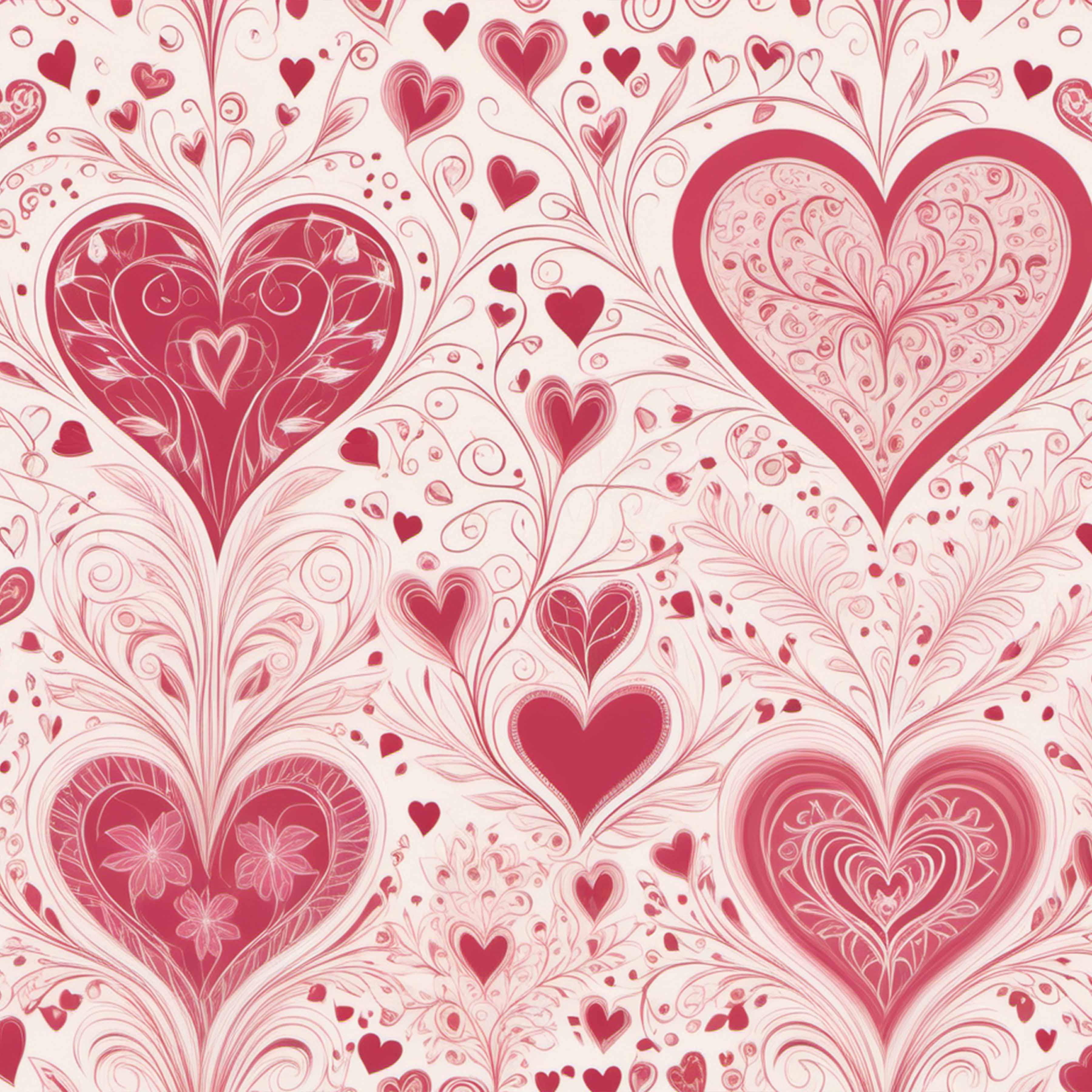 Valentine Heart Pink Seamless Digital Paper - CraftNest - Digital Crafting and Art