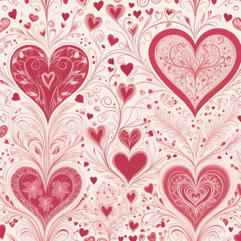 Valentine Heart Pink Seamless Digital Paper - CraftNest - Digital Crafting and Art