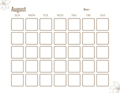 Blank Monthly Calendar KDP Planner - CraftNest - Digital Crafting and Art
