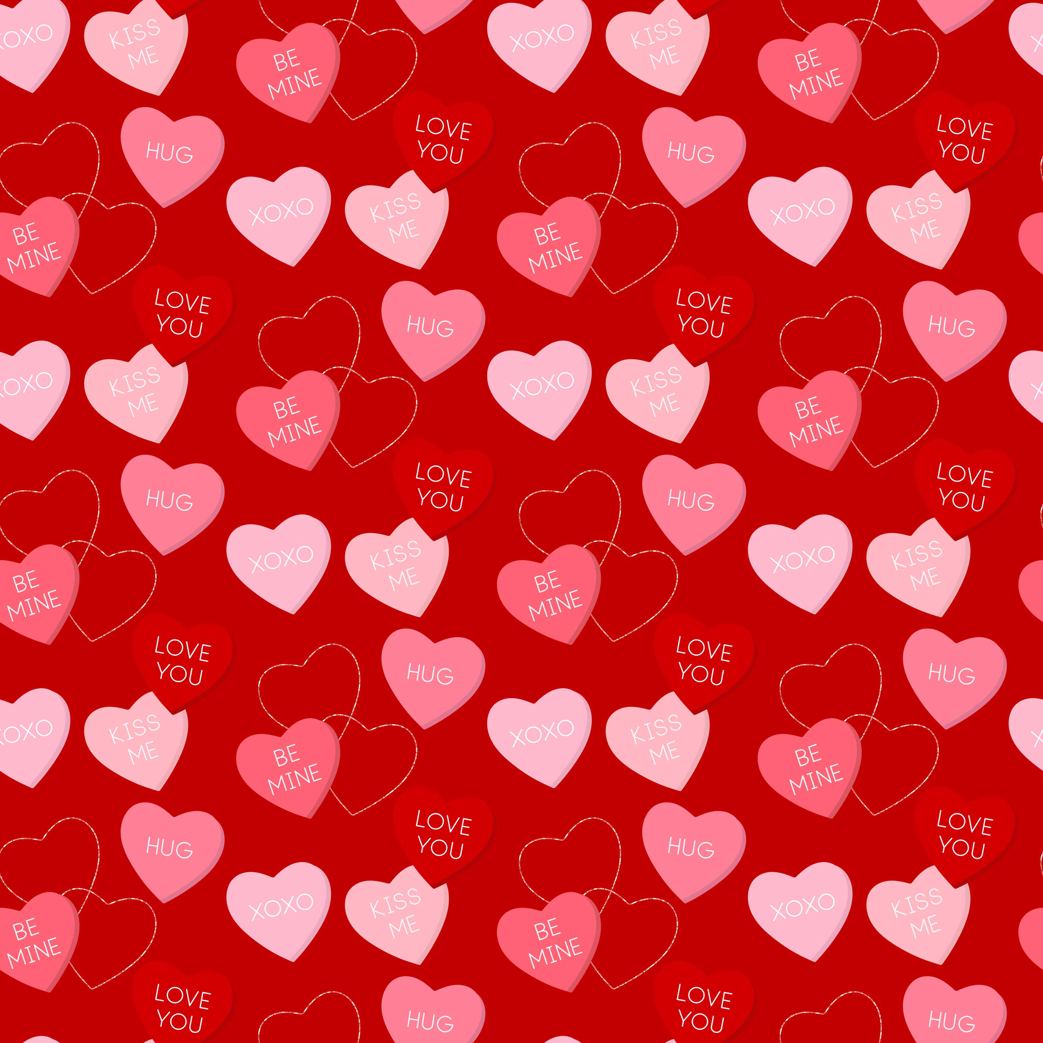 Valentine's Day Seamless Digital Paper - CraftNest - Digital Crafting and Art