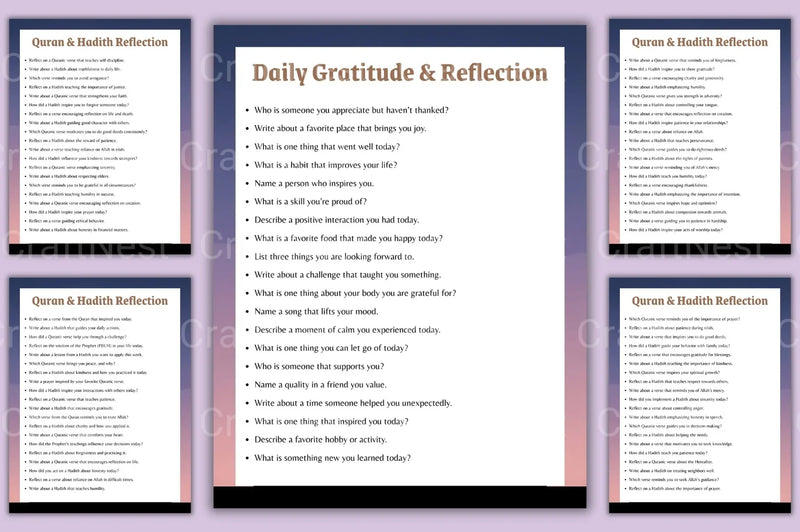 Islamic Mindfulness Prompts for Spiritual Growth - CraftNest - Digital Crafting and Art
