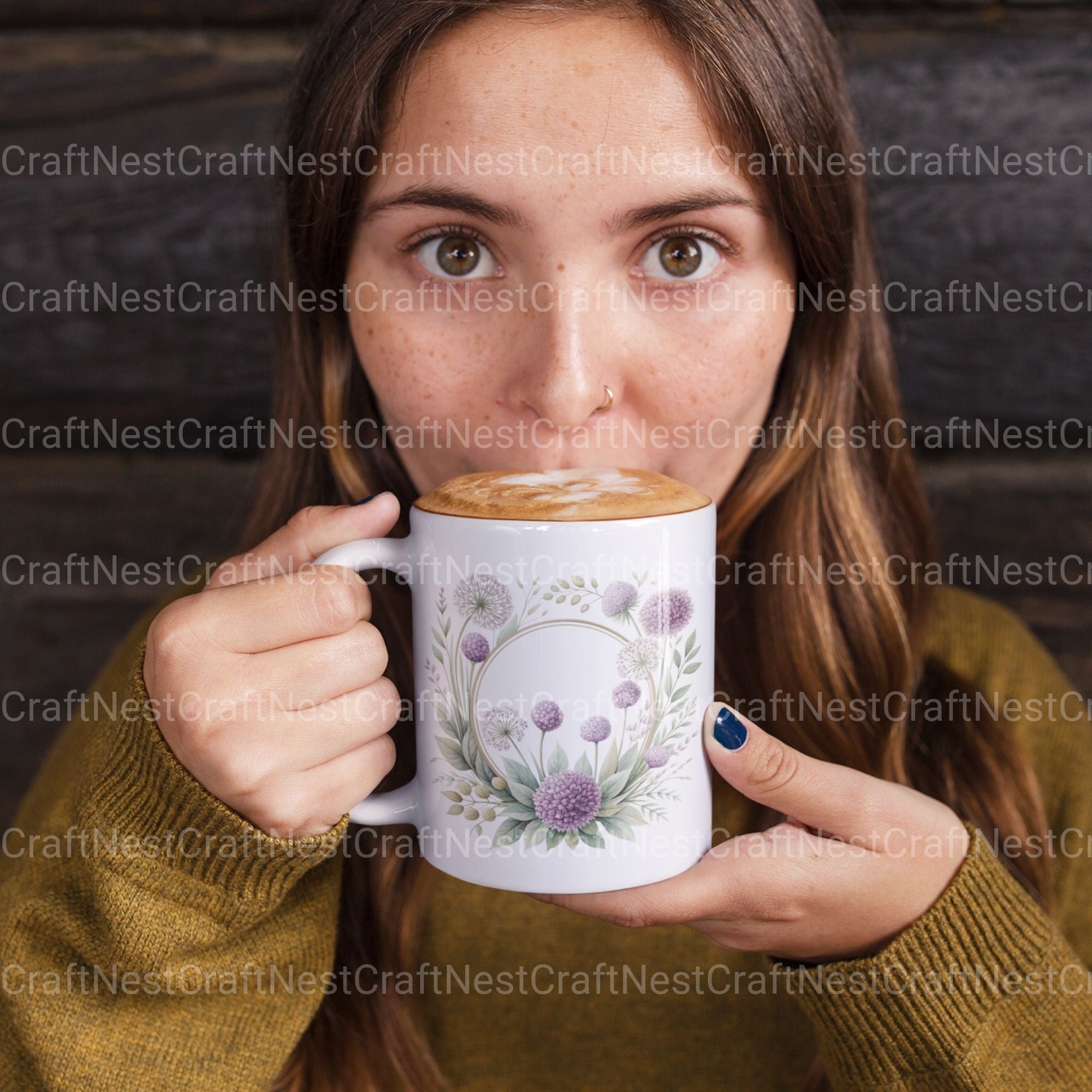 Purple Floral Frames Clipart Bundle - CraftNest - Digital Crafting and Art