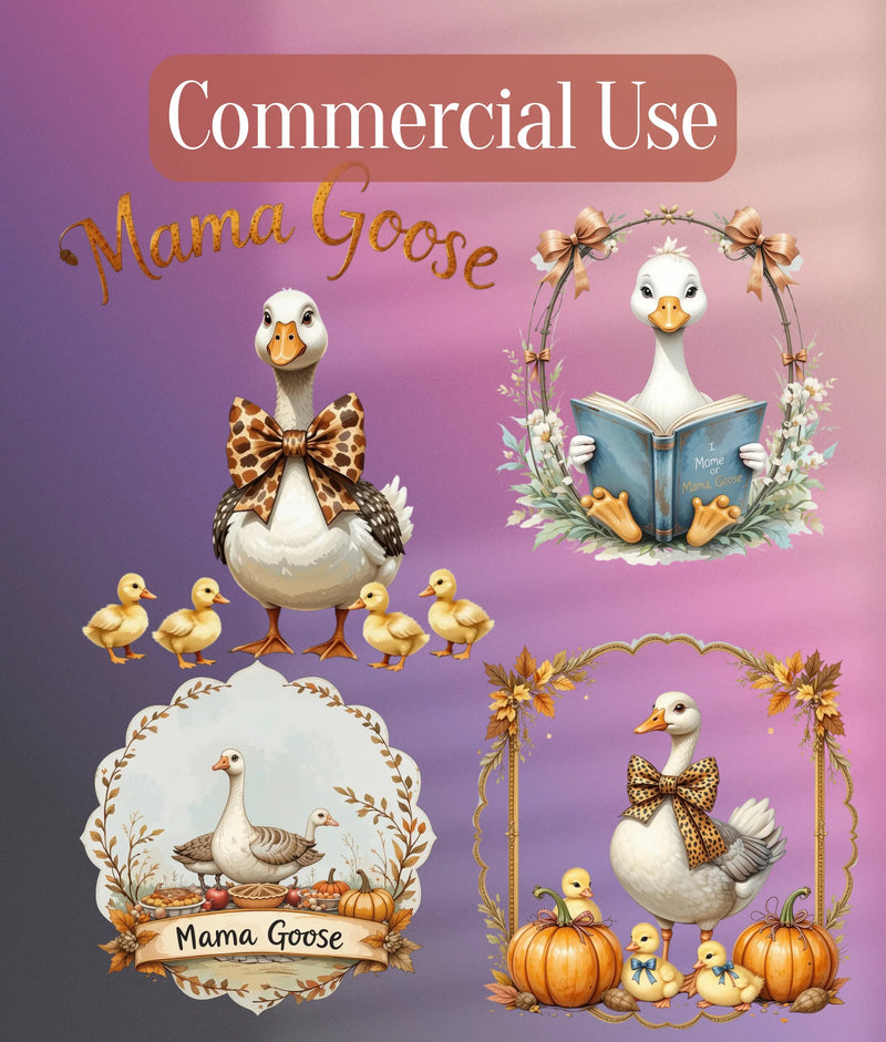 MAMA Goose Clipart Bundle - CraftNest - Digital Crafting and Art
