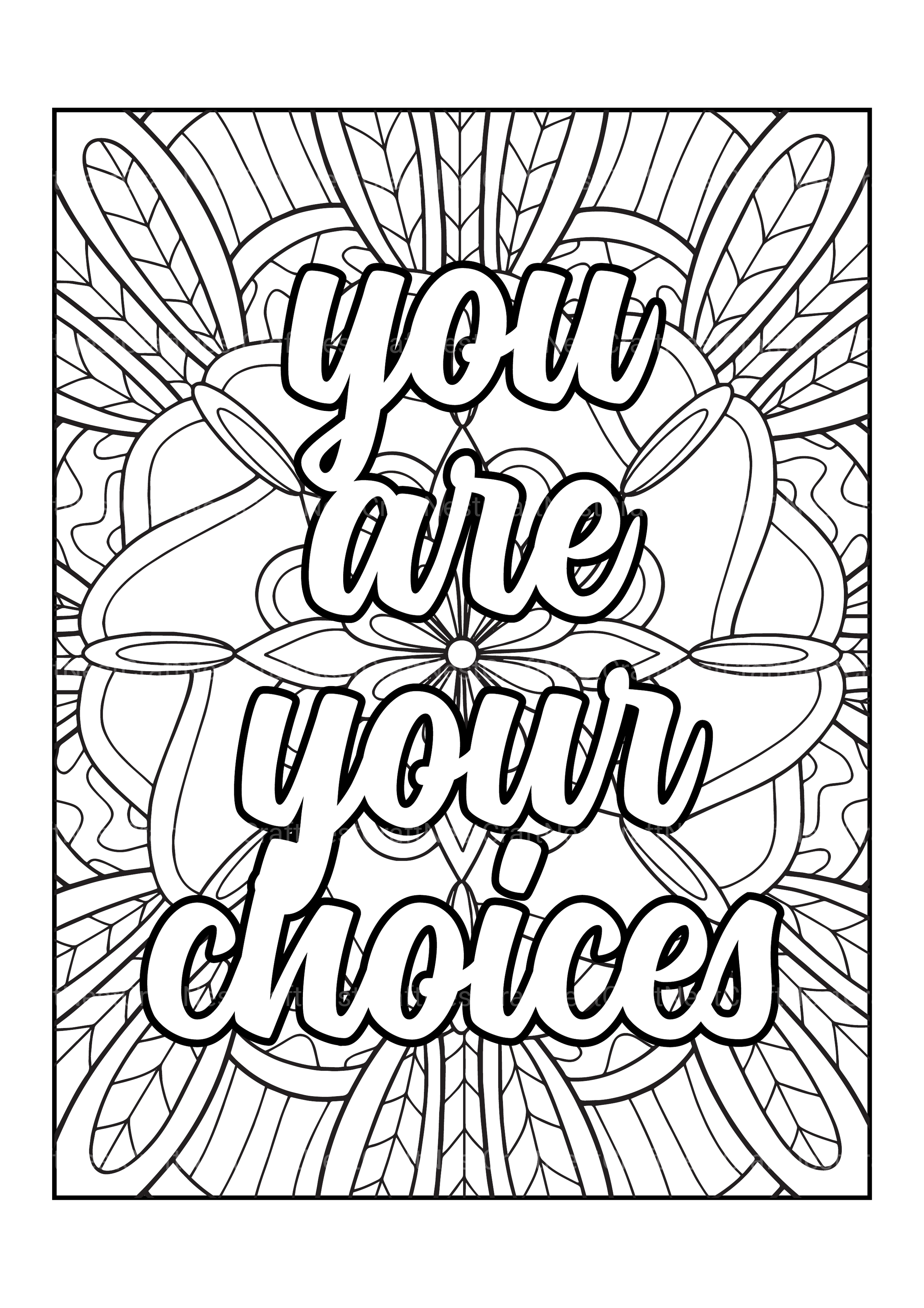 Motivational Quotes Coloring Book 11