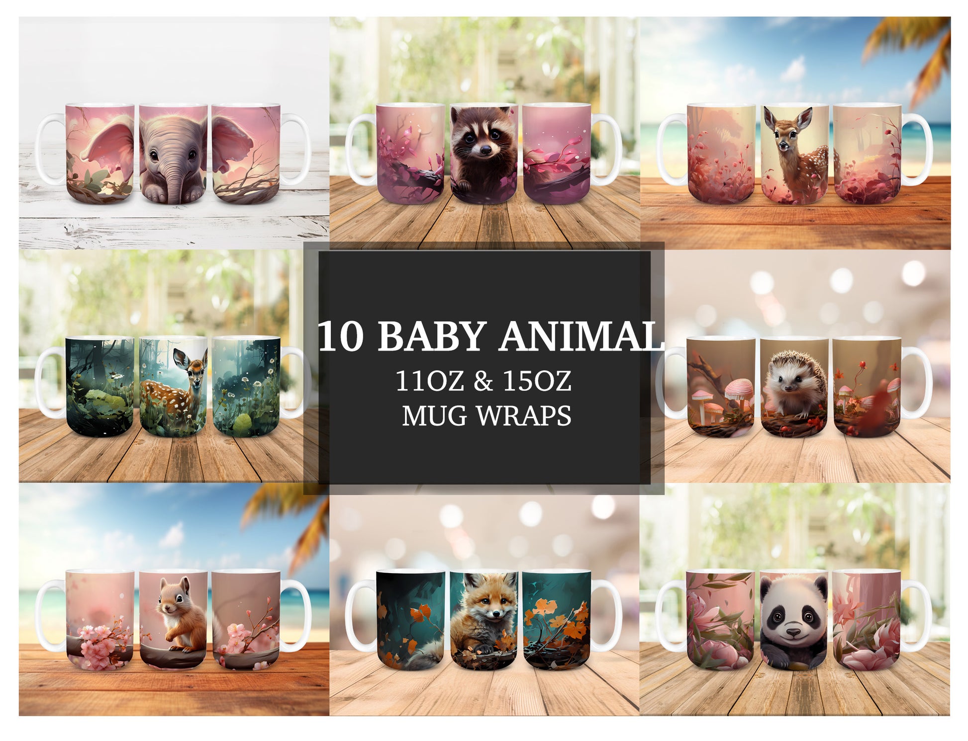 Baby Animal Mug Wrap - CraftNest