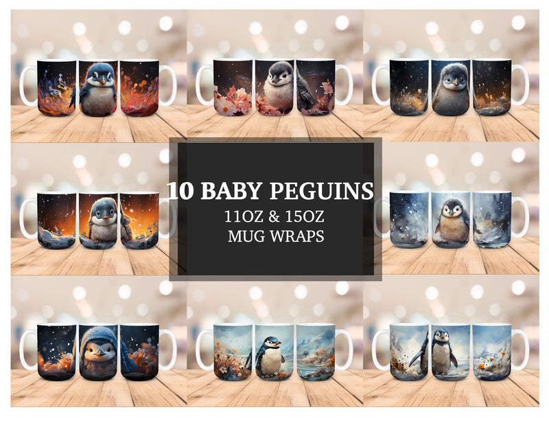 Baby Pinguins Mug Wrap - CraftNest